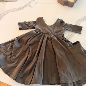 Remie Girl Dress in Deep Brown